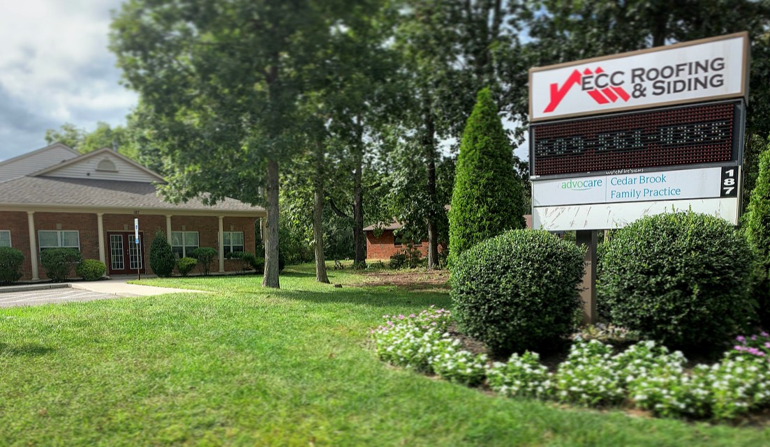 ECC roofing & siding corporate headquarters and showroom at 187 s rt-73, hammonton, nj