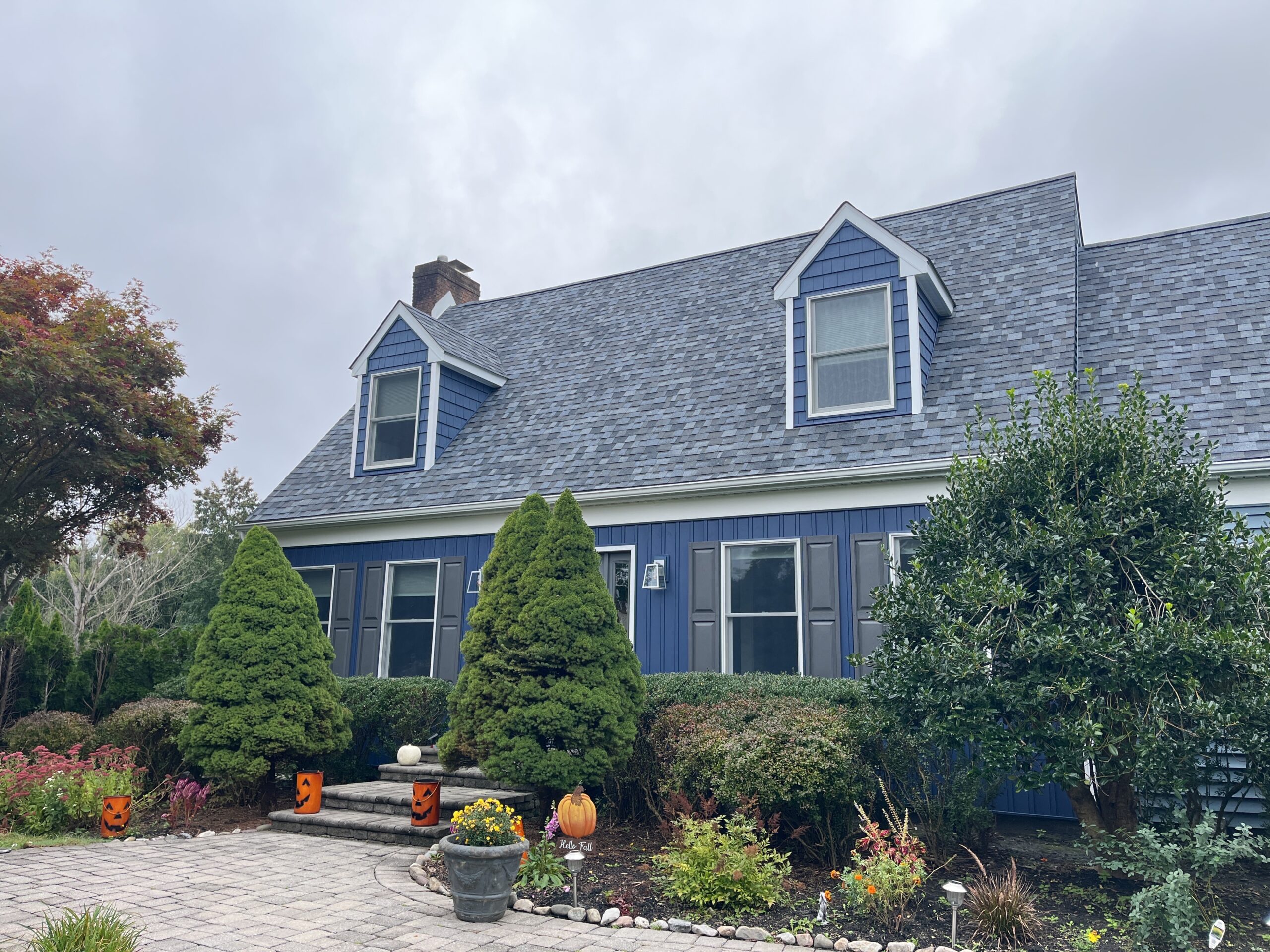Stunning home with blue siding