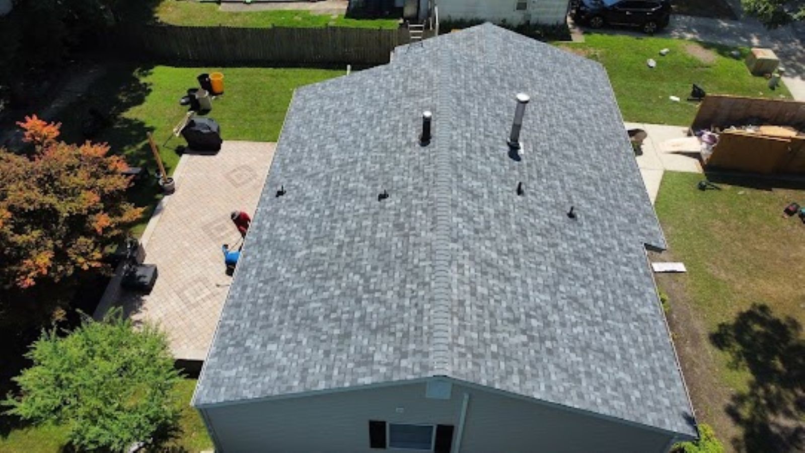 Cherry Hill NJ Roof Replacement Before and After - Two Story Colonial New Roof Installation by ECC Roofing & Siding